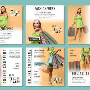 قالب پست اینستاگرام مخصوص فروشگاه مد و پوشاک (PSD)